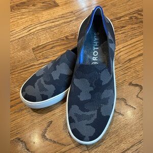 Rothy's The Original Slip On Sneaker Camo Black Low Top Casual Shoes Womens 6